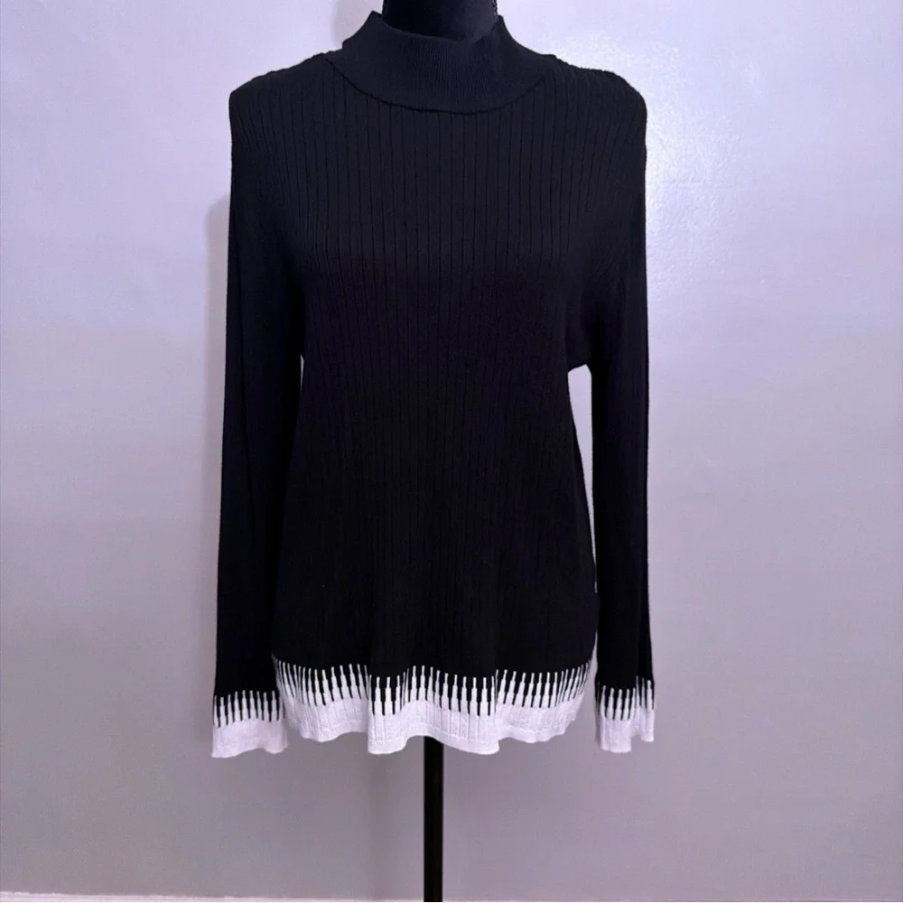 Calvin Klein Charcoal Ribbed Sweater - Picture 1 of 5
